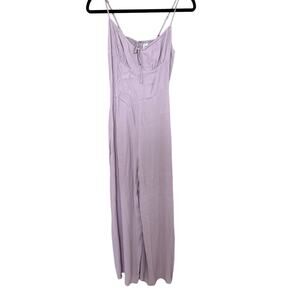 Wilfred Aritzia 'Bellow' Wide Leg Jumpsuit Womens sz 2 Cloudy Lilac Smocked